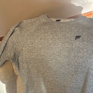 Men's Gray Crew Sweatshirt with Subtle Chest Logo